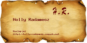 Holly Radamesz névjegykártya